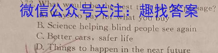 智慧上进2022-2023学年高三年级二轮复习阶段性检测英语