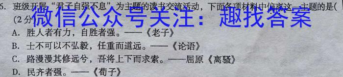 中考必刷卷·安徽省2023年安徽中考第一轮复习卷(四)4语文