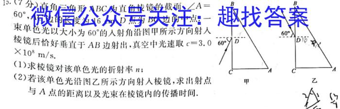 2023年普通高等学校招生全国统一考试 高考仿真冲刺卷(五)5物理.