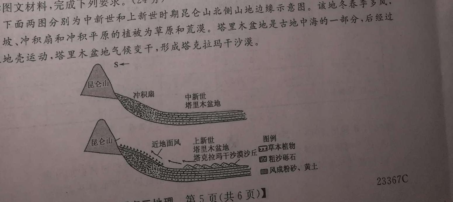 衡水金卷 2023届西南名校高三第一次大联考地理
