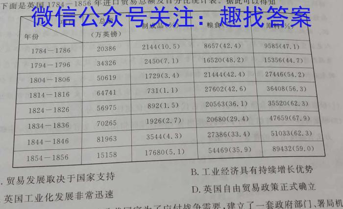 2022~2023学年度芜湖市高二上学期期末学情检测(23-261B)历史