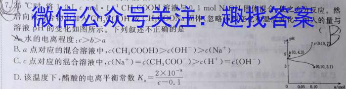 2023届云南高三第一次统测化学