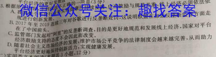 陕西省2024届八年级教学质量检测（3月）语文