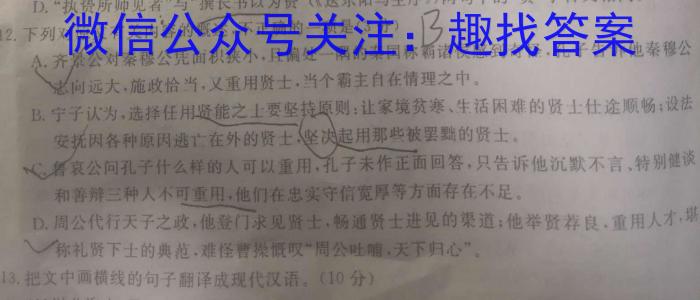 陕西省莲湖区2023年高三第一次模拟考试语文