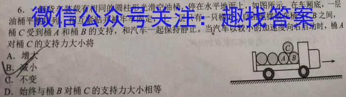 2023年安徽省中考学业水平检测（A）物理.