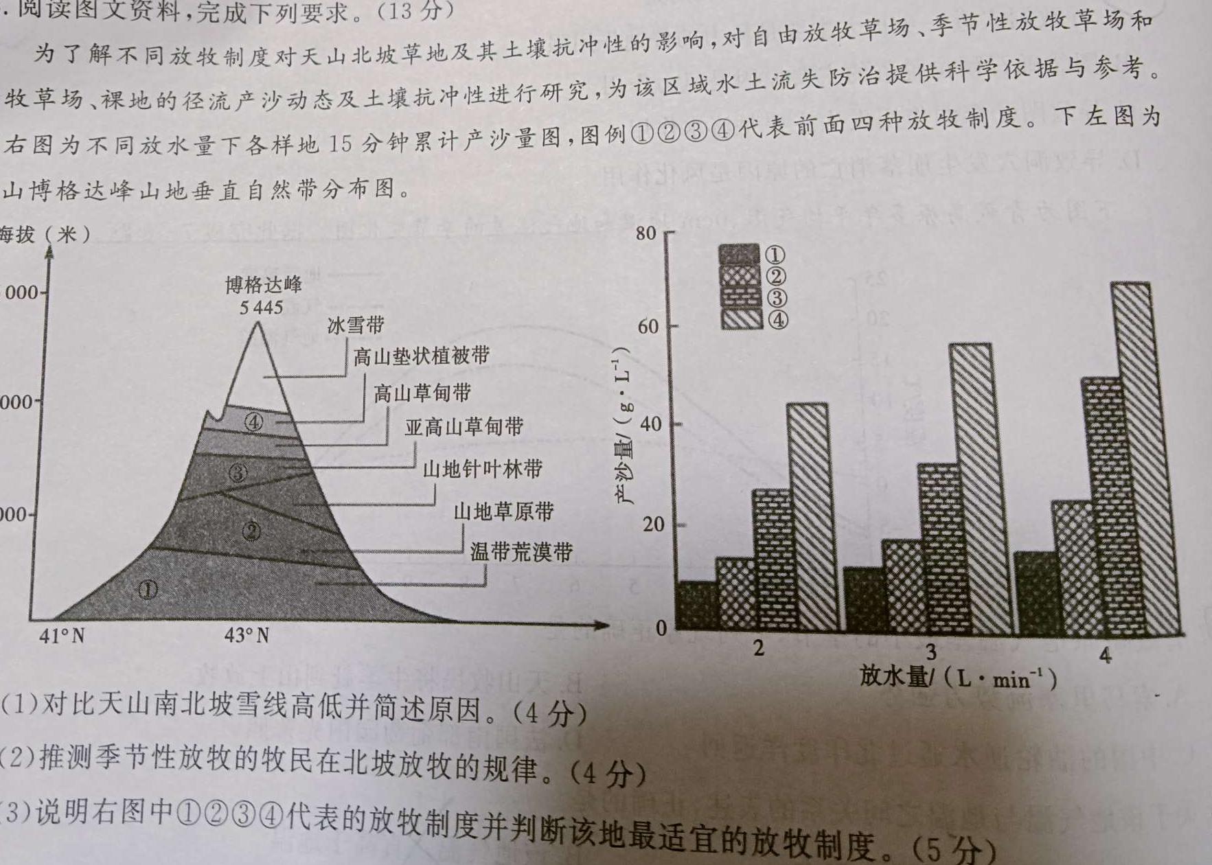 2023湖南炎德英才师大附中高三3月联考.地理