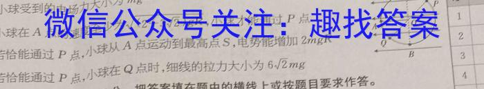 NT2023届普通高等学校招生全国统一考试模拟试卷(一)(全国卷)物理`