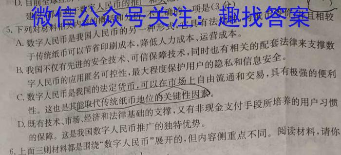 2023年陕西省初中学业水平考试全真预测试卷A版（二）政治1