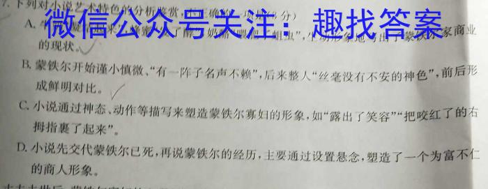 2023年陕西省初中学业水平考试模拟卷（A版）政治1