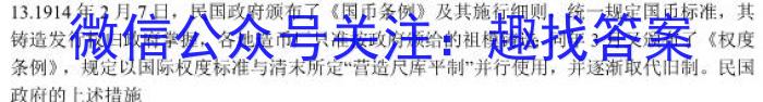 安徽省2023年最新中考模拟示范卷（二）历史