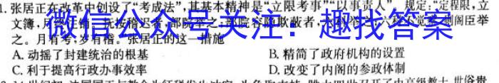 安宁中学高2024届高二下学期第一次适应性检测历史