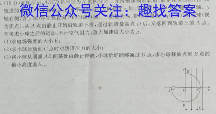 炎德英才大联考湖南师大附中2022-2023高二第二学期第一次大练习物理`