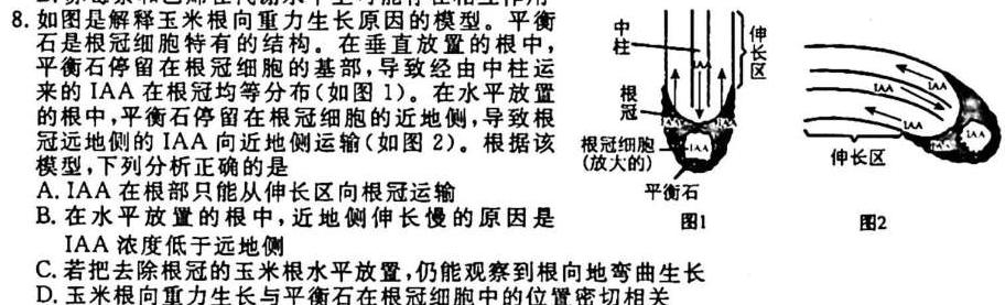 河南省2023届高三青桐鸣大联考（2月）生物