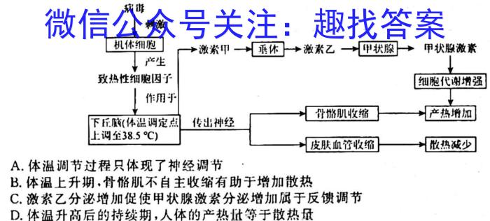 河北省2022-2023学年第二学期高二年级3月份月考(232470Z)生物