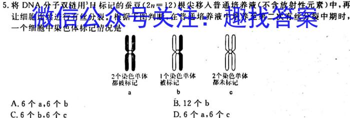 凌源市2023年高二高中学生抽测试题(23056B)生物