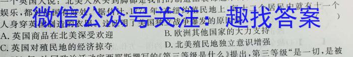 安徽省2024届八年级下学期阶段评估（一）历史