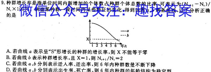 陕西省2024届七年级期末质量监测B（23-CZ53a）生物试卷答案