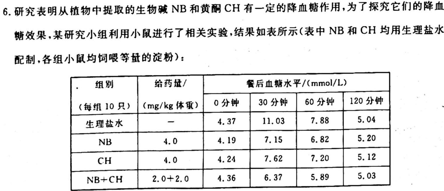023唐山一模高三3月联考生物试题及答案"