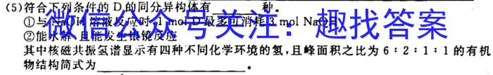 2022-023学年安徽省七年级下学期阶段性质量监测（五）化学