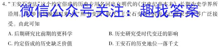 【二轮模拟】中考导航总复习·模拟·冲刺卷（三）历史