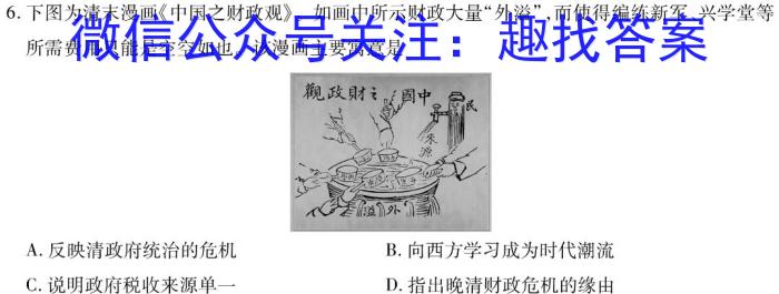 安师联盟2023年中考权威预测模拟考试（四）历史