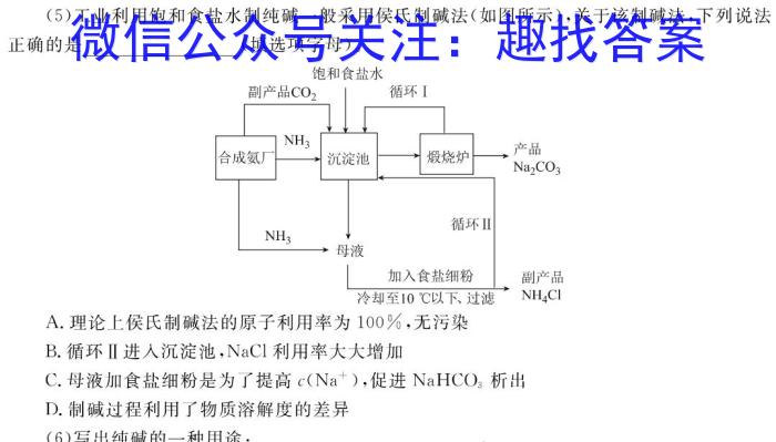 2024-2023学年山西九年级中考百校联盟考一化学