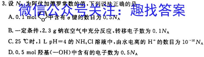 九师联盟2022-2023学年高三3月质量检测(L)化学