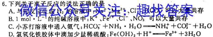 炎德英才大联考2023届长郡中学高三月考（七）化学