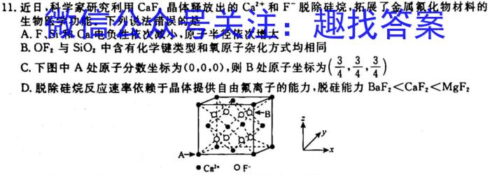 安徽省2022-2023学年九年级下学期双减作业调研考试化学