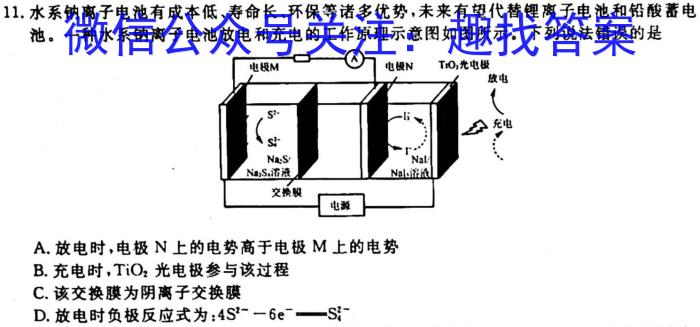 2024届包头市高二年级上学期期末教学质量检测化学