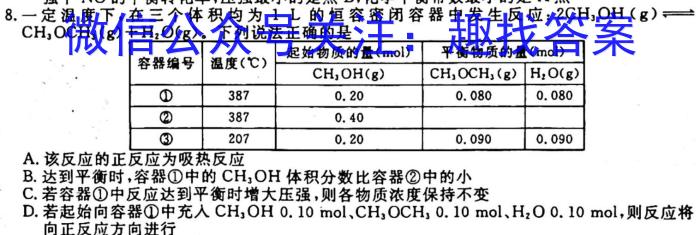 [阳光启学]2023届全国统一考试标准模拟信息卷(十二)12化学