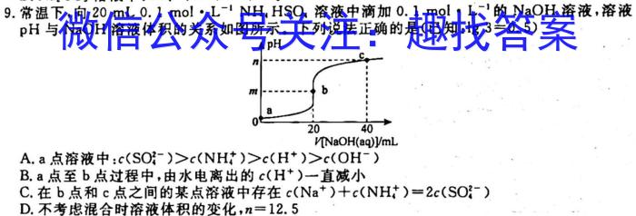 百师联盟2023届高三二轮复*联考(一)福建卷化学