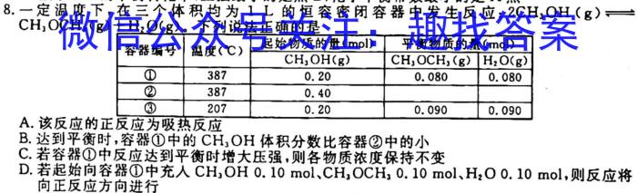 安徽省2023年九年级第一次教学质量检测(23-CZ140c)化学