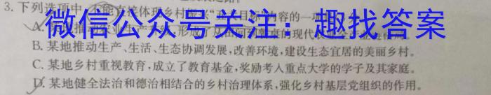 2023年安徽省教育教学联盟大联考·中考密卷（一）政治1