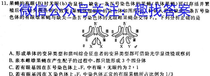 丹东市2024~2023学年度高二上学期期末教学质量监测生物