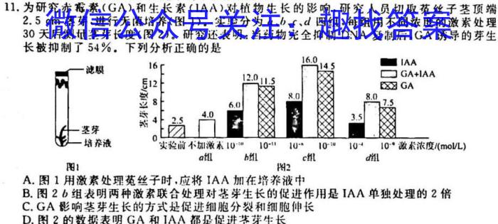 [三省三校一模]东北三省2023年高三第一次联合模拟考试生物