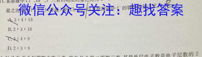 炎德英才大联考湖南师大附中2022-2023高一第二学期第一次大练*化学