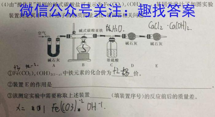皖智教育安徽第一卷·2023年安徽中考信息交流试卷(四)化学