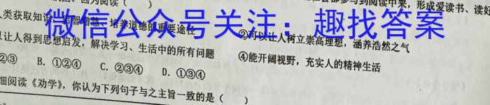 安徽省2023届同步达标月考卷·九年级2月摸底考试地理