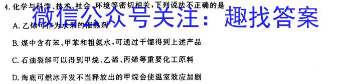 中考必刷卷·安徽省2023年安徽中考第一轮复习卷(九)9化学