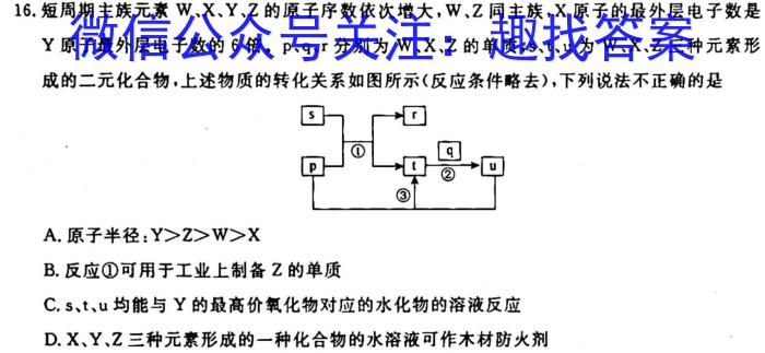 陕西省2023届九年级2月联考（23-CZ69c·金卷一）化学