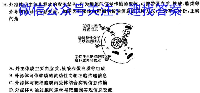 安徽省2024届芜湖市高二上学期期末学情检测（23-261B）生物