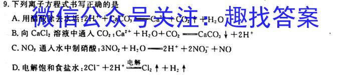 安徽省中考必刷卷·2023年名校内部卷（一）化学