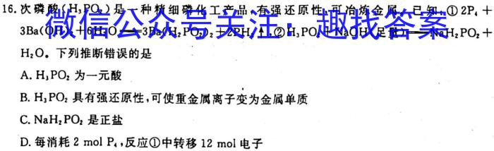 安徽省中考必刷卷·2023年名校内部卷（三）化学