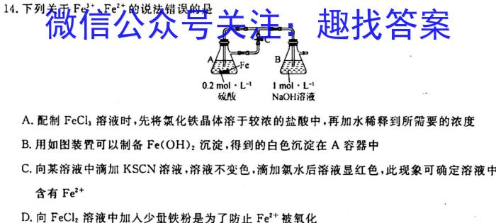 陕西省西安市2023届九年级模拟检测卷（22-02-CZ85c·金卷（一））化学
