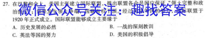 2023年陕西省初中学业水平考试全真模拟（二）历史