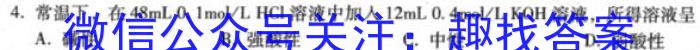 2023年普通高校招生考试冲刺压轴卷XGK(四)4化学