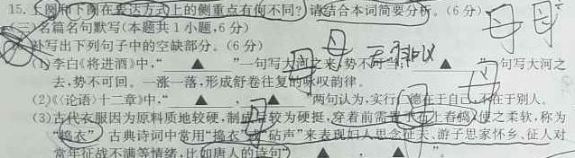 九师联盟·2023届高考二轮专题分层突破卷 化学(新教材B)(十五)15试题试题及答案