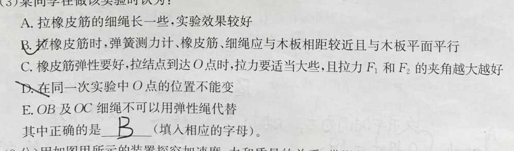 2023年新高中创新联盟TOP二十名校高一年级3月调研考试-物理