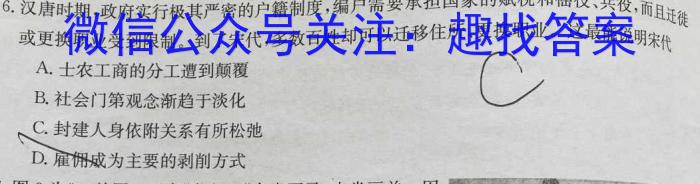 2023年湖北省孝感市高二期中考试历史